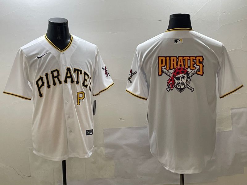 Men Pittsburgh Pirates Blank White Game 2025 Nike MLB Jersey style 4->pittsburgh pirates->MLB Jersey